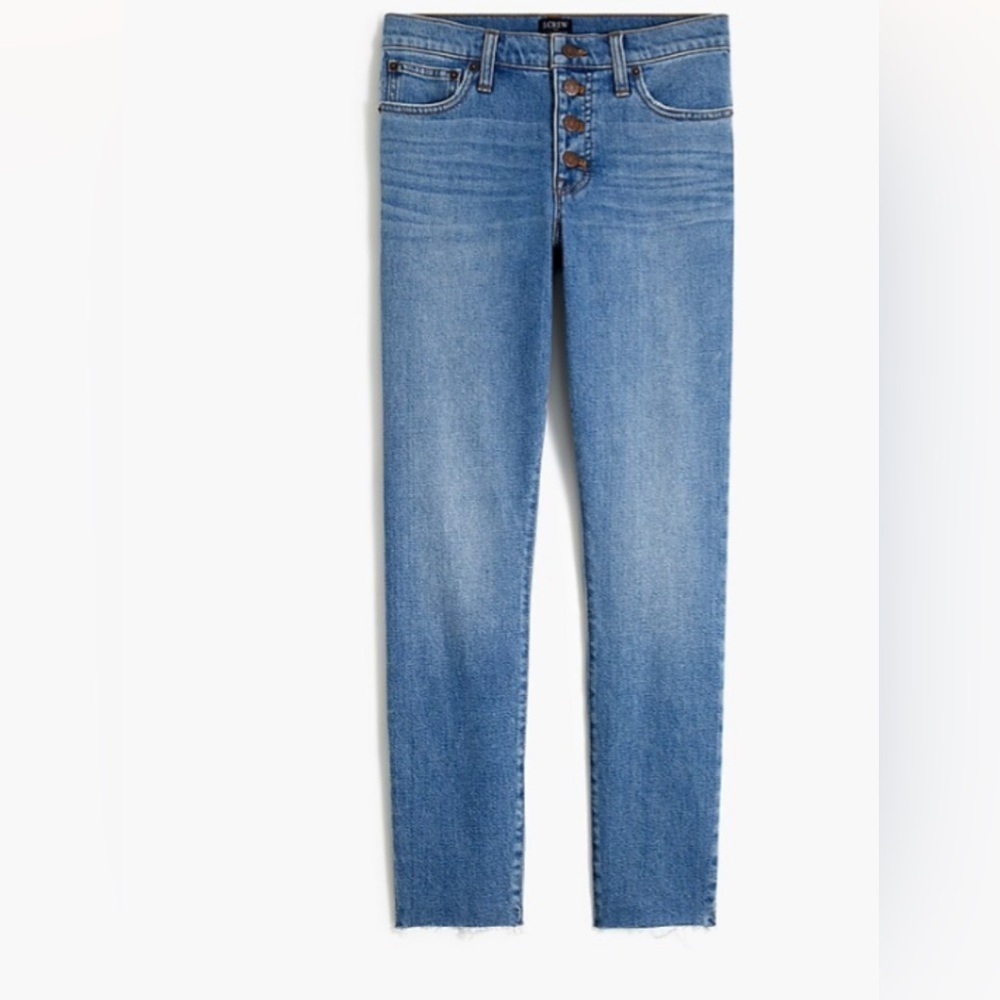 J. CREW 9” HIG RISE SKINNY ALL DAY STRETCH BUTTON FLY JEANS 28